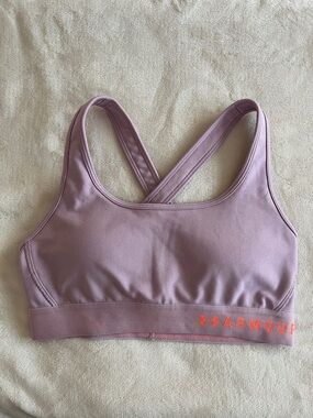 Under Armour Mauve/Pink Crossback Sports Bra with Logo Band